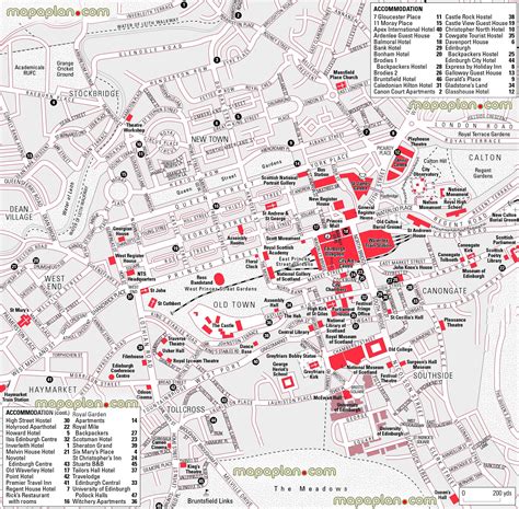 map of downtown edinburgh.